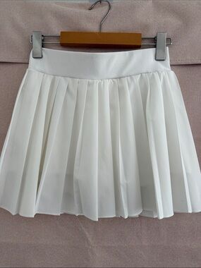Garage White Pleated Mini Skirt